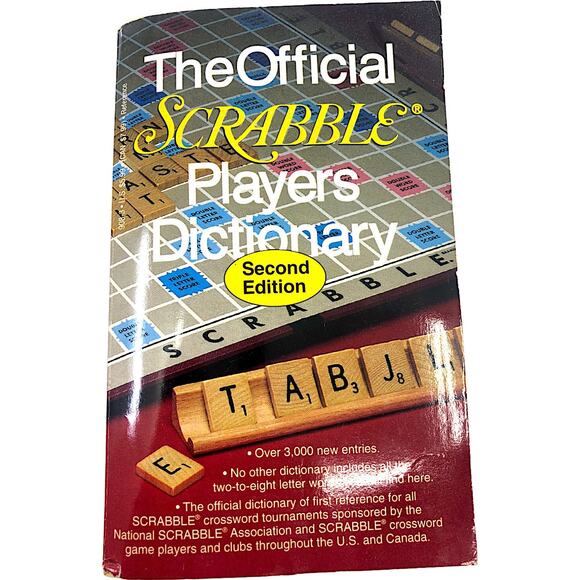 The Official Scrabble Players Dictionary 2nd Edition 1993 Milton Bradley - Picture 1 of 7